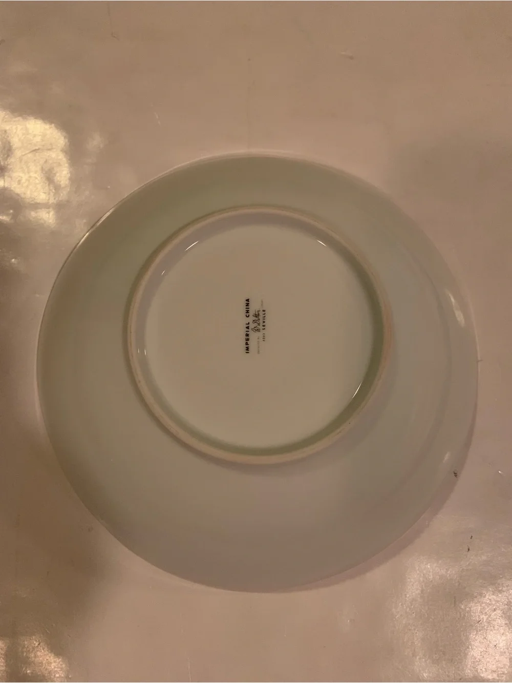 Vintage Imperial Seville Blue Gold Round Serving Bowl